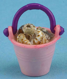 Dollhouse Miniature Pail Of Shells